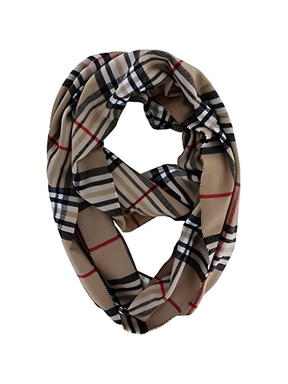 Unisex Women's Stylish Plaids & Check Cashmere Winter Infinity Cowl Scarf
